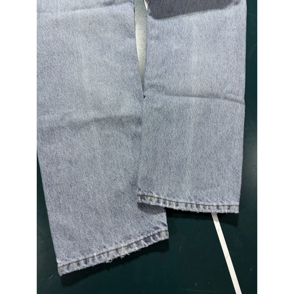 Vtg Levis 505 Orange Tab Jeans 30x29 Straight Leg Light Wash Distressed USA 90s